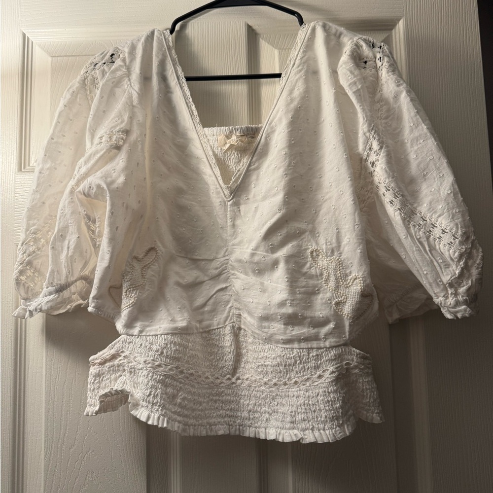Free People White Women's Top